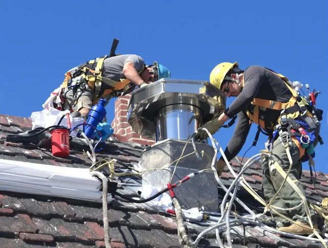 Protective chimney cap installed by Seymour Chimney Sweep in Seymour, CT