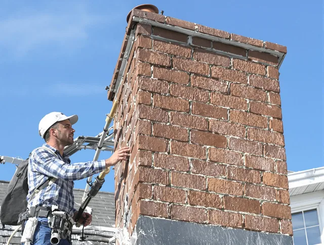 Brickwork for a chimney rebuild by Seymour Chimney Sweep in Seymour, CT