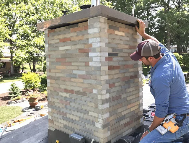 Seymour Chimney Sweep completing a modern chimney remodel in Seymour, CT