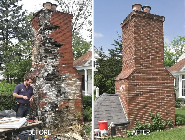 Seymour Chimney Sweep performing a full chimney restoration in Seymour, CT