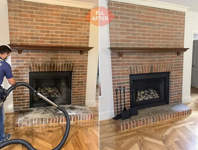 Seymour Chimney Sweep carefully sanitizing a fireplace in Seymour, CT