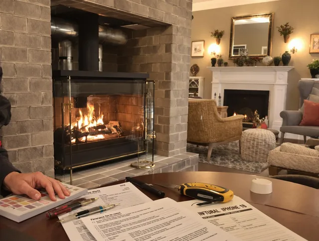 Seymour Chimney Sweep verifying fireplace safety measures in Seymour, CT